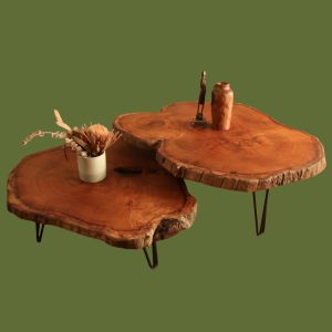 Pod Mahogany Live Edge Coffee Tables