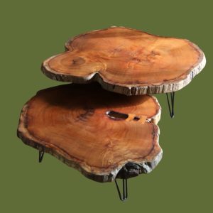 Pod Mahogany Live Edge Coffee Tables